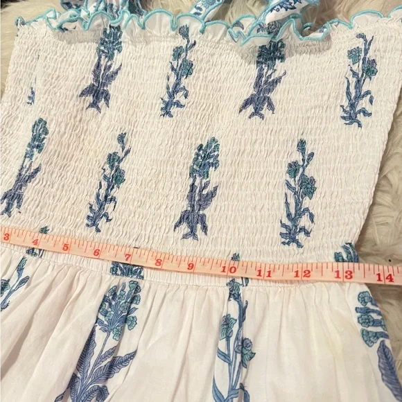 Pink City Prints Ellie Dress in Ocean Agapanthus Sz S - Picture 4 of 6